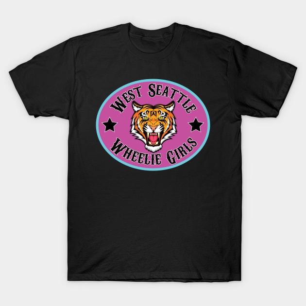 West Seattle Wheelie Girls T-Shirt by DinoIgnacio